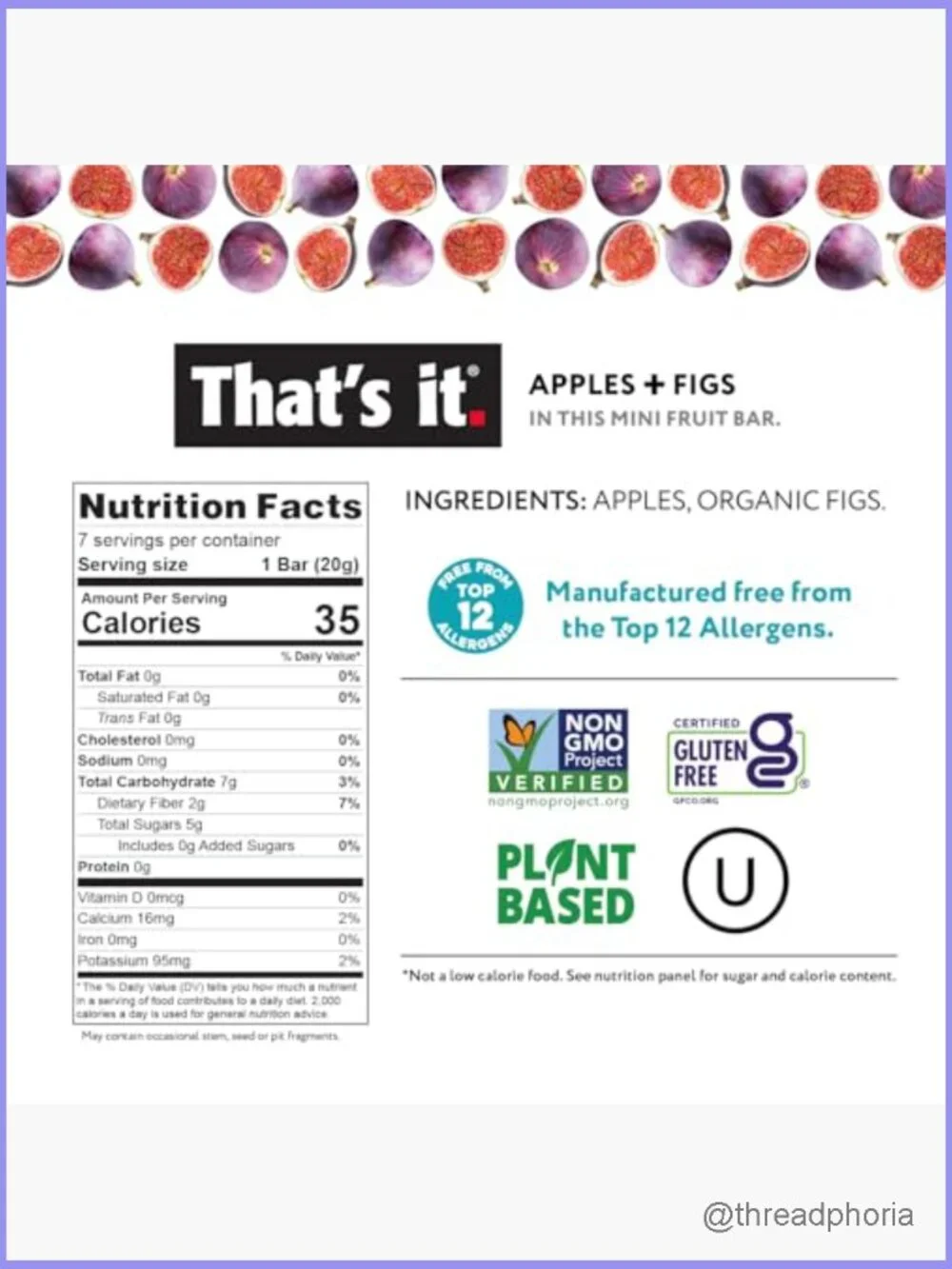 Mini Fruit Bars Variety Pack 35ct Gluten Free Vegan Snack